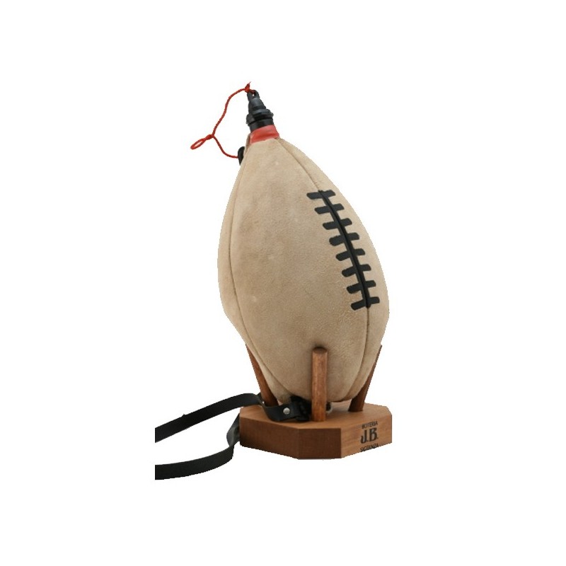 Gourde cuir Ballon de Rugby à la régalade, 4 litres
